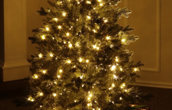100% Spritzgussnadeln Künstlicher Weihnachtsbaum 250 LED-155 cm-Rocky Mountain