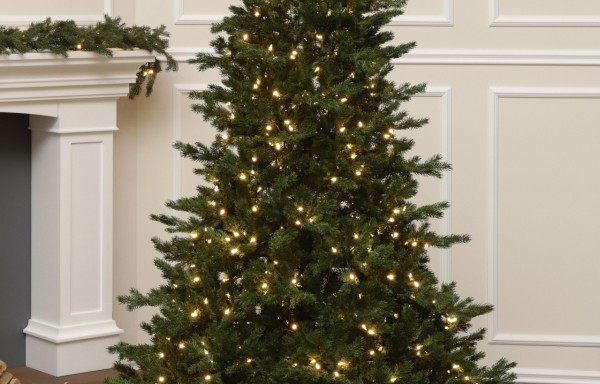 100% Spritzgussnadeln Künstlicher Weihnachtsbaum 600 LED-215 cm Balsam Fir