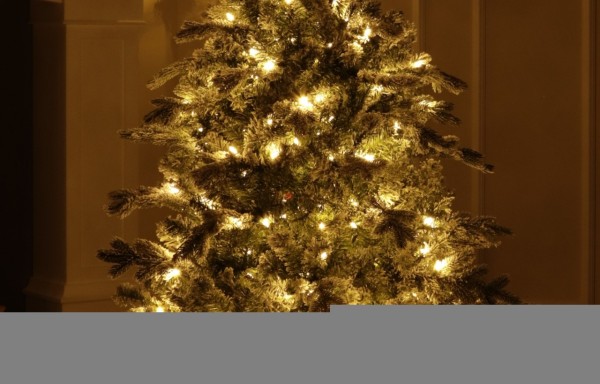 Künstlicher Tannenbaum mit schnee 250 LED-155 cm-White Angel 