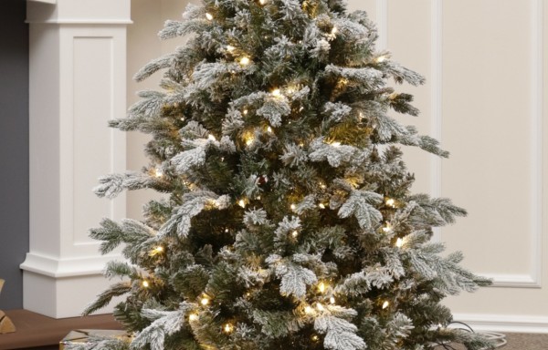 Künstlicher Tannenbaum mit schnee 250 LED-155 cm-White Angel 