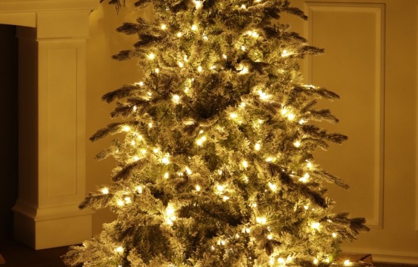 Künstlicher Tannenbaum mit schnee 400 LED-185 cm-White Angel 