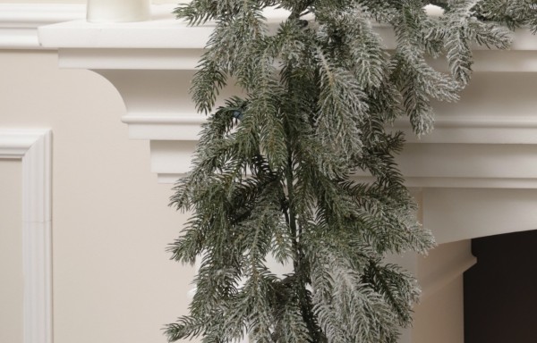 Weihnachtsgirlande mit Schnee-Full PE-270 cm-White Angel 