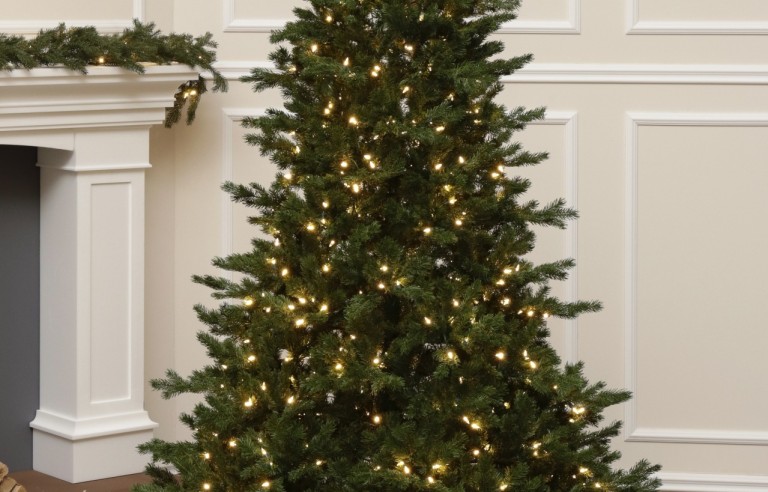100% Spritzgussnadeln Künstlicher Weihnachtsbaum 600 LED-215 cm Balsam Fir