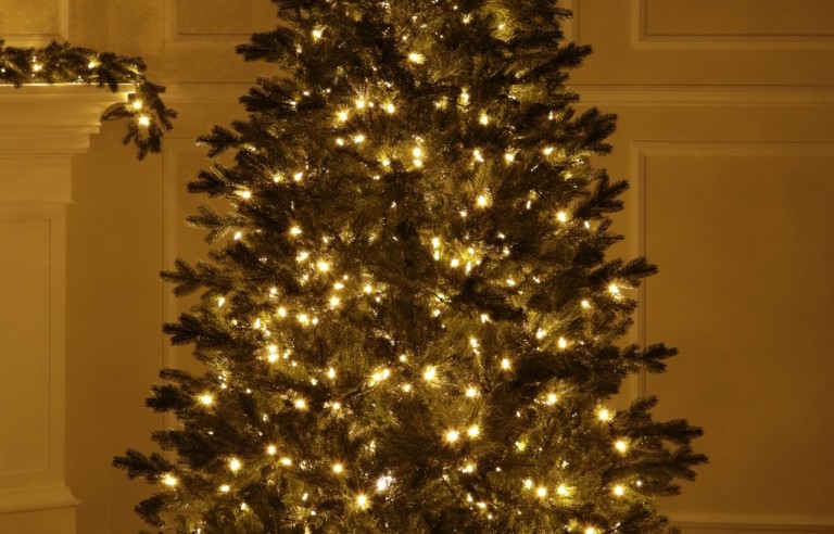 100% Spritzgussnadeln Künstlicher Weihnachtsbaum 600 LED-215 cm-Rocky Mountain