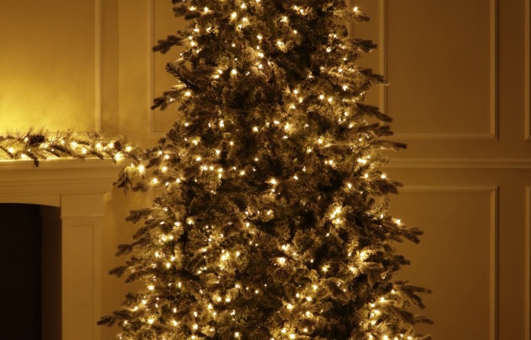 Künstlicher Tannenbaum mit schnee 1100 LED-305 cm-White Angel 