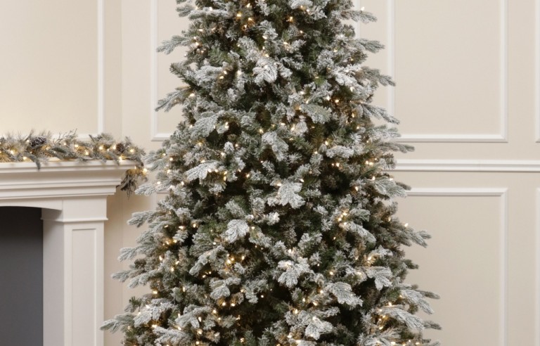 Künstlicher Tannenbaum mit schnee 1100 LED-305 cm-White Angel 