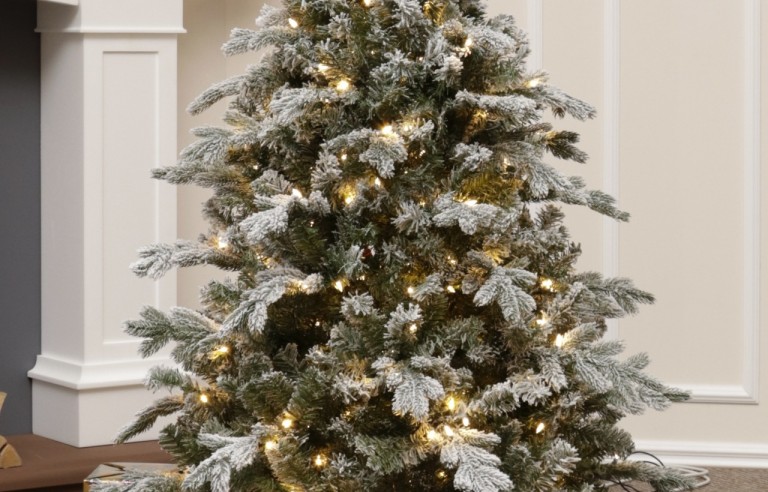 Künstlicher Tannenbaum mit schnee 250 LED-155 cm-White Angel 