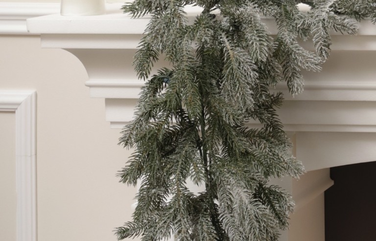 Weihnachtsgirlande mit Schnee-Full PE-270 cm-White Angel 