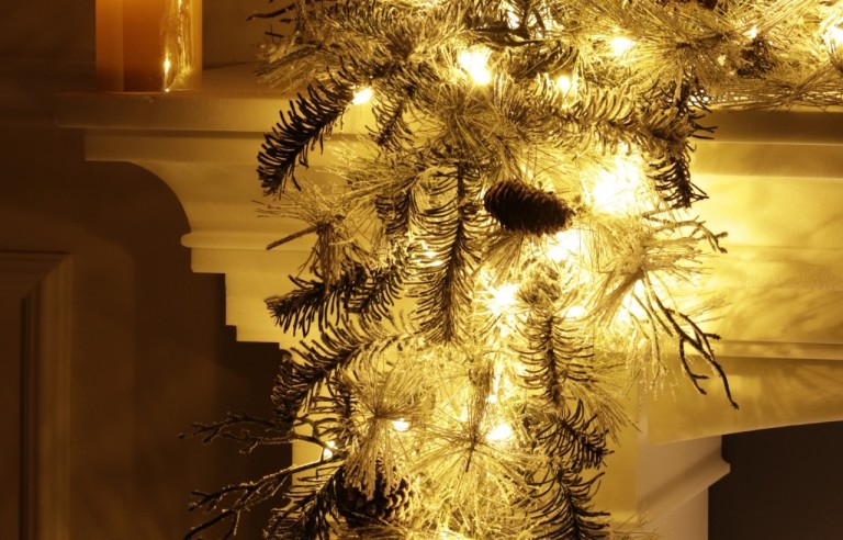 Weihnachtsgirlande mit Schnee-Full PE-100 LED-270 cm-Winter Dream 